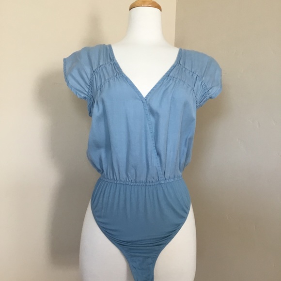 Free People Anthropologie Zaza Ruched Bodysuit Size XS - Picture 2 of 9